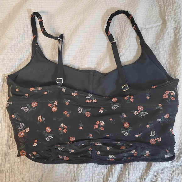 Gilly Hicks Mesh Bralette Orange Floral Detail - Picture 6 of 7